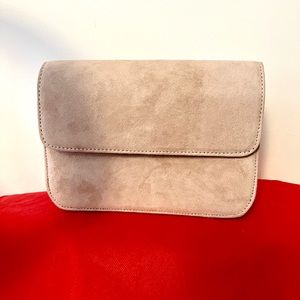 Stefanel cream leather clutch
